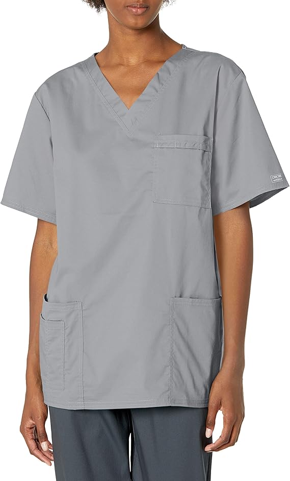 cherokee 工作服磨砂中性款弹力 v 领上衣